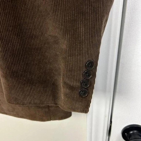 Saddlebred Mens Corduroy Sport Coat Blazer Jacket Brown 50R - Picture 7 of 8